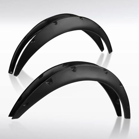 AUTOZENSATION Flares Black Durable Extra Wide Body Kit Wheel, 4PC Front + Rear Universal Flexible Car Fender in Saudi Arabia