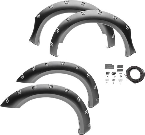 Bushwacker Extend-A-Fender Extended Front & Rear Fender Flares | 4-Piece Set, Black, Smooth Finish | 40975-02 | Fits 2016-2018 GMC Sierra 1500 w/ 5.8' Bed in Saudi Arabia