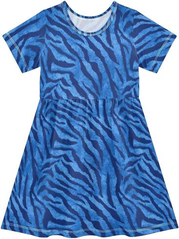 Girls Dress 2-8 Years Toddler Casual Dresses Short Sleeve Sundress in Saudi Arabia