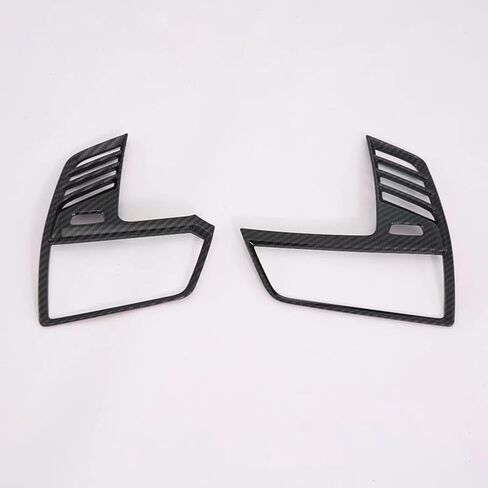 حافة فتحة التهوية الأمامية للوحة القيادة لسيارة BMW X5 G05 (2019-2022) من RichVibe - غطاء منفذ داخلي من ألياف الكربون، زوج مع دعم، متوافق مع LHD in Kuwait