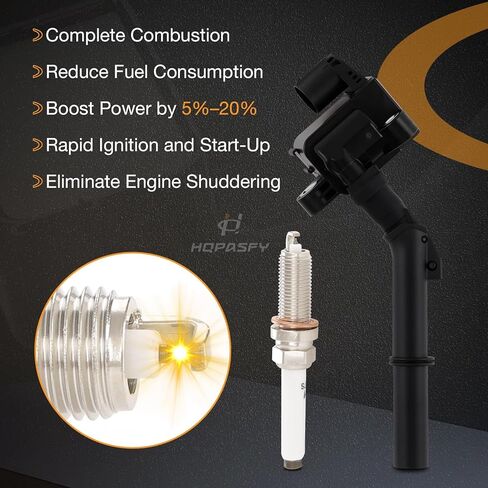 مجموعة من 6 ملف إشعال UF741 وقابس شرارة متوافق مع مرسيدس بنز C300 C350 CL63 E300 E350 E400 GLK350 S600 S63 SLK350(3.5L 5.5L 6.0L) 2011-2016. استبدال UF-741، 2769060501، 2769063700 in Saudi Arabia