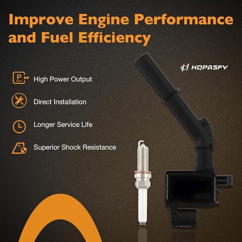 مجموعة من 6 ملف إشعال UF741 وقابس شرارة متوافق مع مرسيدس بنز C300 C350 CL63 E300 E350 E400 GLK350 S600 S63 SLK350(3.5L 5.5L 6.0L) 2011-2016. استبدال UF-741، 2769060501، 2769063700 in Saudi Arabia