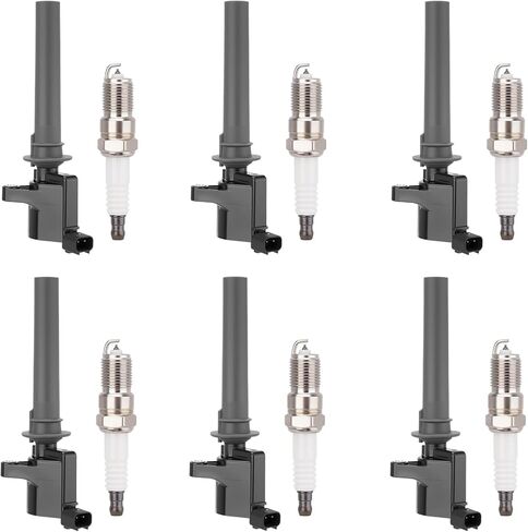 DG500 Set of 6 Ignition Coil Pack and Iridium Spark Plug Compatible with Ford Mazda Mercury - Escape 500 Freestyles Taurus Tribute Mariner Montego Sable 3.0L V6 Replace#DG513 5C1449 SP493 in Saudi Arabia