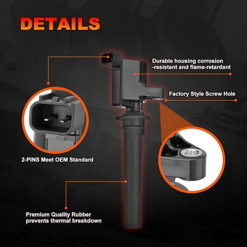 DG500 Set of 6 Ignition Coil Pack and Iridium Spark Plug Compatible with Ford Mazda Mercury - Escape 500 Freestyles Taurus Tribute Mariner Montego Sable 3.0L V6 Replace#DG513 5C1449 SP493 in Saudi Arabia