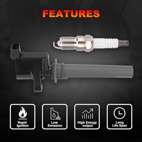 DG500 Set of 6 Ignition Coil Pack and Iridium Spark Plug Compatible with Ford Mazda Mercury - Escape 500 Freestyles Taurus Tribute Mariner Montego Sable 3.0L V6 Replace#DG513 5C1449 SP493 in Saudi Arabia