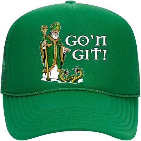 قبعة سائق الشاحنة Wild Bobby Saint Patrick's Day الاحتفالية الأيرلندية المكونة من 5 لوحات متوسطة الشكل شبكية من الخلف in Saudi Arabia