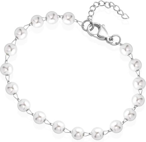 555Jewelry Extendable Pearls Beaded Charm Bracelet for Women & Ladies 7.5 Inch in Saudi Arabia