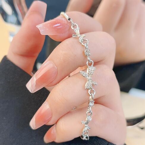 Simple Bow Adjustable Rhinestone Drawstring Bracelets For Women New Delicate Party Jewelry Birthday Gifts in Saudi Arabia
