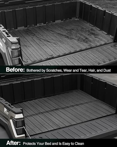 Floor & Bed Mats for Polaris Ranger: 2019-2025 Crew XP 1000, All Weather Rubber Liners Car Accessories Custom for Polaris Ranger 2019 2020 2021 2022 2023 2024 2025 UTV 6-Seat 2-Door Model 5PCS Black in Saudi Arabia