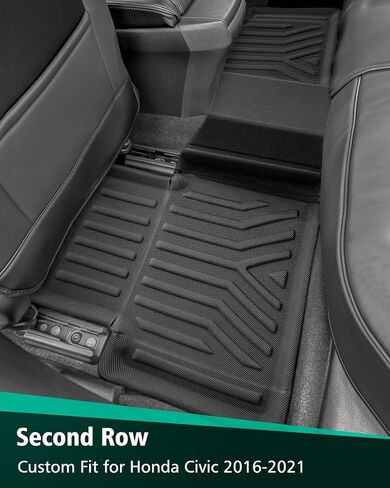 Car Floor Mats for Honda Civic: 2016-2021, All Weather Accessories Rubber Floor Liners Custom Fit for Civic 2016 2017 2018 2019 2020 2021 Sedan/Hatchback/Coupe/Type R/Insight Front Rear Carpet, XPE in Saudi Arabia