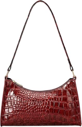 SHENHE Women's Y2k Handbag Faux Leather Crocodile Embossed Small Hobo Shoulder Bag Purse in Saudi Arabia