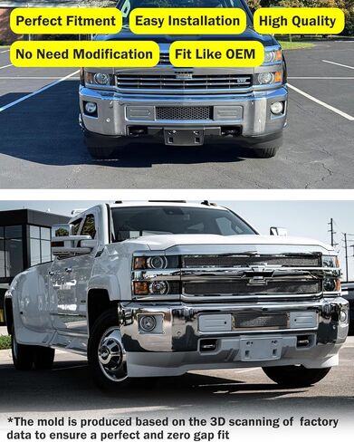 Front License Plate Frame for Chevy Silverado 2500 3500 HD 2015 2016 2017 2018 2019 Front Bumper License Plate Holder Mounting Bracket Replace # 22774440 GM1068157 in Saudi Arabia