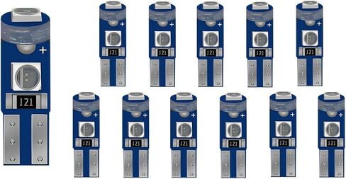 24PCS Car T5 LED Bulbs, 74 73 37 2721 3030 Chips 12V Bright Vehicle Dashboard Light Bulb Replacement, Auto Instrument Panel Gauge Cluster Indicator Lamp, Universal for Vehicles (Ice Blue) in Saudi Arabia
