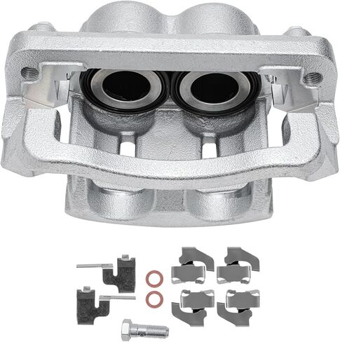 Detroit Axle - Front Brake Kit for 05-12 Ford F-250 Super Duty, 05-07 F-350 Super Duty, Disc Brake Calipers Ceramic Brake Pads 2005 2006 2007 Replacement in Saudi Arabia