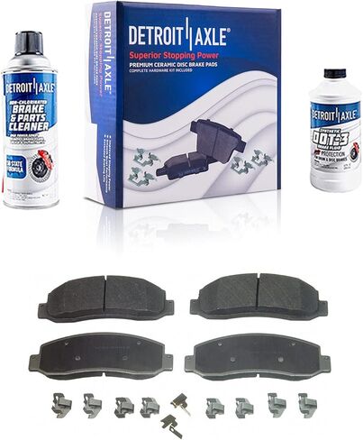 Detroit Axle - Front Brake Kit for 05-12 Ford F-250 Super Duty, 05-07 F-350 Super Duty, Disc Brake Calipers Ceramic Brake Pads 2005 2006 2007 Replacement in Saudi Arabia