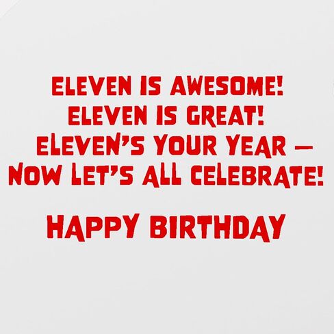 American Greetings Starry Red 11th Birthday Card for Kids, Happy Birthday Card for 11-Year-Old Boys or Girls (Eleven is Awesome) in Saudi Arabia
