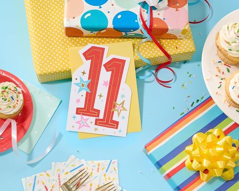 American Greetings Starry Red 11th Birthday Card for Kids, Happy Birthday Card for 11-Year-Old Boys or Girls (Eleven is Awesome) in Saudi Arabia
