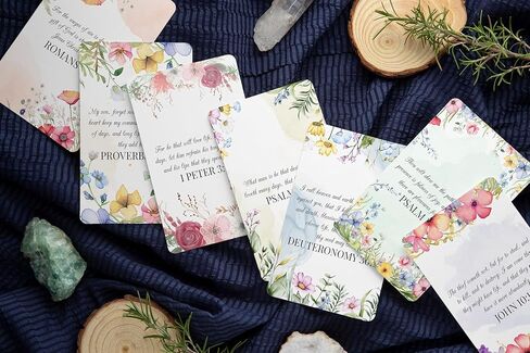 Bible Verse Cards – 120 Scripture Prayer Cards with KJV Bible Verses, Encouraging Faith Cards for Daily Inspiration, Christian Gifts for Women & Men, Floral Inspirational Cards for Bible Study in Saudi Arabia