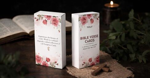 Bible Verse Cards – 120 Scripture Prayer Cards with KJV Bible Verses, Encouraging Faith Cards for Daily Inspiration, Christian Gifts for Women & Men, Floral Inspirational Cards for Bible Study in Saudi Arabia