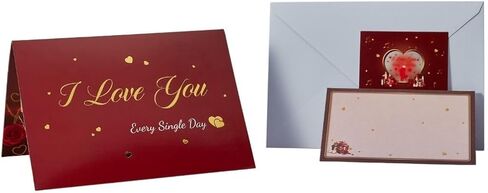 Projection 3D Pop Up Card with Music & Lights, Romantic Birthday or Anniversary Greeting Card for Wife or Girlfriend, Luxury Love Keepsake for Valentine’s Day in Saudi Arabia
