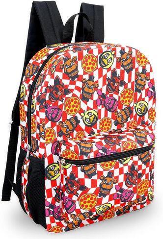 حقيبة ظهر فايف نايتس ات فريدي للأولاد - حزمة مع حقيبة ظهر FNAF للأطفال بالإضافة إلى ملصقات، وزجاجة مياه، ومجموعة حقائب مدرسية أخرى للأطفال in Kuwait