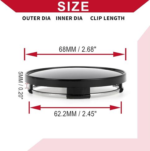 Universal Car Wheel Center Hub Cap/Inner Rim Cover Hub Caps for Most Cars/Snap-in Plastic 68mm 2.68" OD in Saudi Arabia
