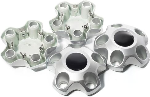 4 قطع 204.5 مم (8.05 بوصة) أغطية مركز العجلة بديلة لجنوط العجلات 42603-0C051 42603-0C050 426030C051 أغطية محور فضية، متوافقة مع 2007-2021 تندرا 18 بوصة 5 أغطية حافة in Kuwait