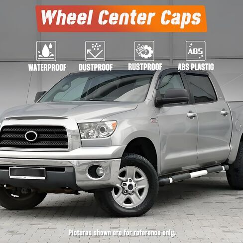 4 قطع 204.5 مم (8.05 بوصة) أغطية مركز العجلة بديلة لجنوط العجلات 42603-0C051 42603-0C050 426030C051 أغطية محور فضية، متوافقة مع 2007-2021 تندرا 18 بوصة 5 أغطية حافة in Kuwait