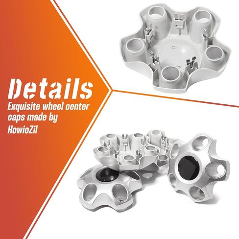 4 قطع 204.5 مم (8.05 بوصة) أغطية مركز العجلة بديلة لجنوط العجلات 42603-0C051 42603-0C050 426030C051 أغطية محور فضية، متوافقة مع 2007-2021 تندرا 18 بوصة 5 أغطية حافة in Kuwait