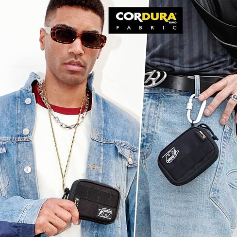 Rough Enough Small Coin Purse with Keychain Neck Lanyard Zipper Pocket Bundle Set in Saudi Arabia