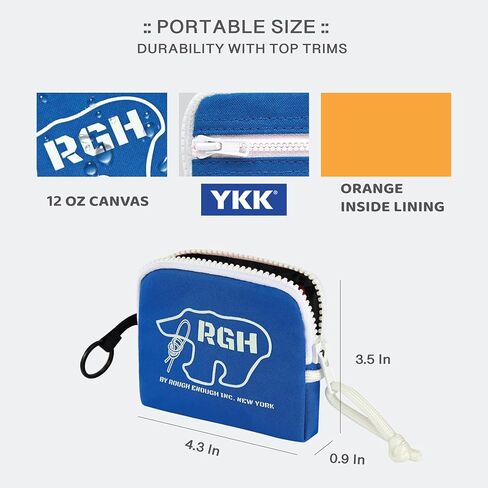 Rough Enough Small Coin Purse with Keychain Neck Lanyard Zipper Pocket Bundle Set in Saudi Arabia