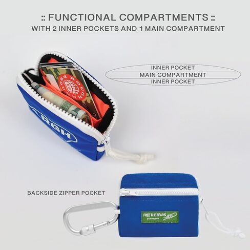 Rough Enough Small Coin Purse with Keychain Neck Lanyard Zipper Pocket Bundle Set in Saudi Arabia