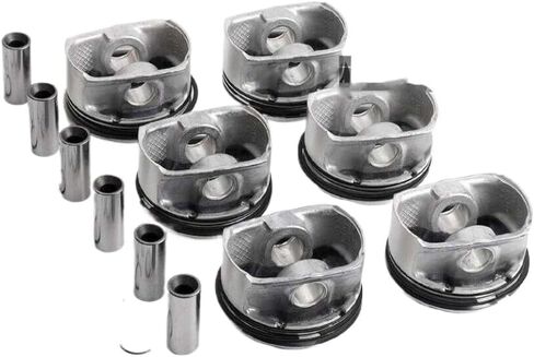 Piston Rings Set With Pins Compression Ratio 10.7 To 1 11257558528 11257559434 Compatible With E90 E60 E83 128i 328i 528i X1 N52 3.0L Engines in Kuwait