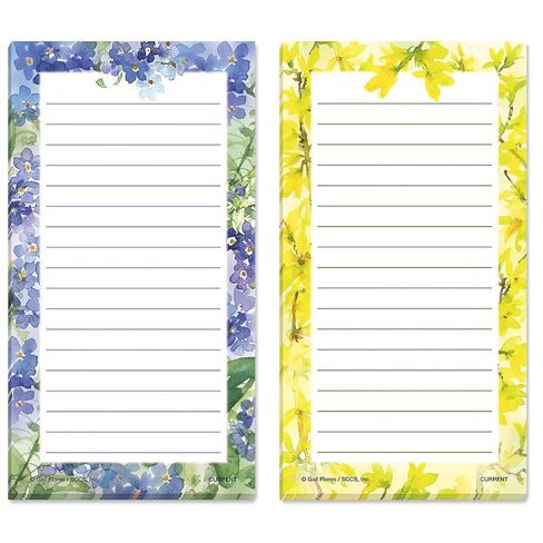 Current Watercolor Bloom Magnetic Shopping List Pads Set of 12 30-lined sheets per pad 3½x6½" in Saudi Arabia