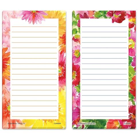 Current Watercolor Bloom Magnetic Shopping List Pads Set of 12 30-lined sheets per pad 3½x6½" in Saudi Arabia
