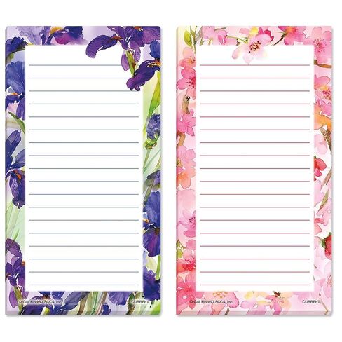 Current Watercolor Bloom Magnetic Shopping List Pads Set of 12 30-lined sheets per pad 3½x6½" in Saudi Arabia