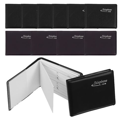 Garneck 12pcs Small Address Book Portable Notebook for Phone Numbers, Mini Organizer with Printed Pages, Black in Saudi Arabia