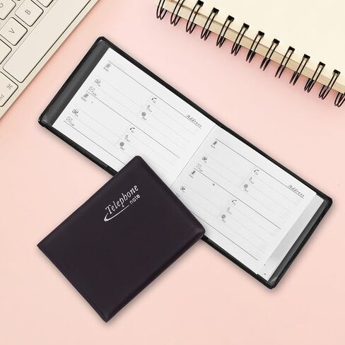 Garneck 12pcs Small Address Book Portable Notebook for Phone Numbers, Mini Organizer with Printed Pages, Black in Saudi Arabia