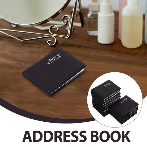Garneck 12pcs Small Address Book Portable Notebook for Phone Numbers, Mini Organizer with Printed Pages, Black in Saudi Arabia