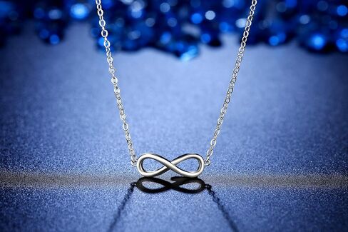 S925 Sterling Silver Infinity Choker Short Dainty Necklace for Women Jewelry in Saudi Arabia