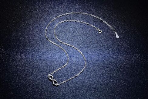 S925 Sterling Silver Infinity Choker Short Dainty Necklace for Women Jewelry in Saudi Arabia