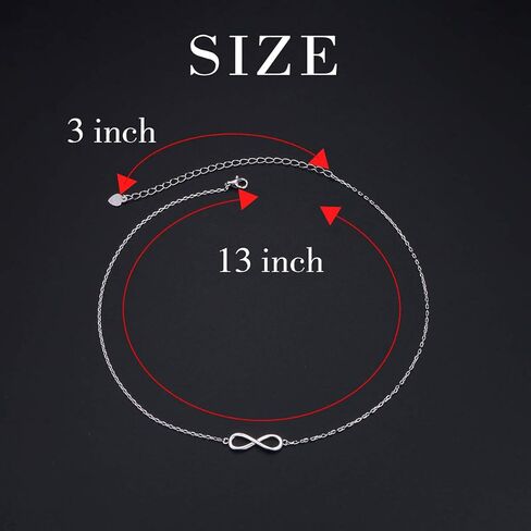 S925 Sterling Silver Infinity Choker Short Dainty Necklace for Women Jewelry in Saudi Arabia