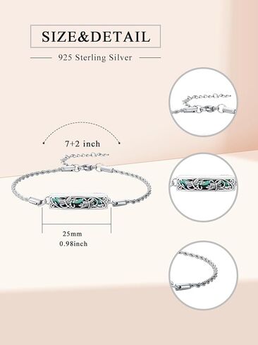 WINNICACA Urn Bracelet for Ashes for Women 925 Sterling Silver Dragonfly Abalone Shell Cremation Jewelry for Ashes Keepsake Pendant Locket Bracelet for Women Human in Saudi Arabia