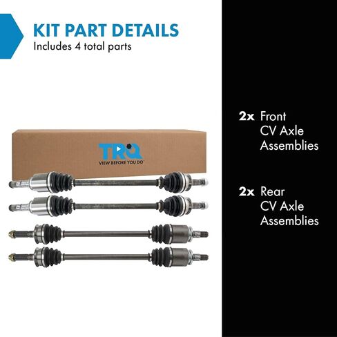 TRQ CV Axle Shaft Assembly Set Front & Rear Compatible with 2009-2013 Subaru Forester 2011-2014 Impreza in Saudi Arabia