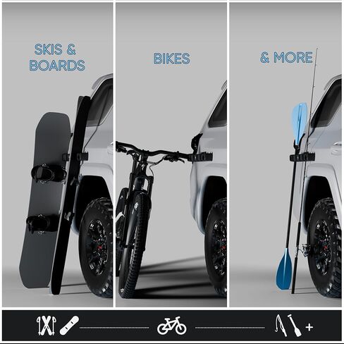 Gravity Grabber Grabb Bar - مسند ترس مغناطيسي للسيارة للزلاجات وألواح التزلج على الجليد والدراجات والأعمدة والقضبان والمعدات الخارجية | حامل السيارة السيليكون | تخزين الباب الخلفي | 1 قطعة in Kuwait