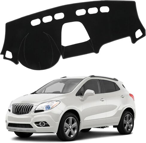 حصيرة لوحة القيادة المُحدثة لعام 2017-2020 بويك إنكور من البوليستر، حصيرة لوحة القيادة من الأشعة فوق البنفسجية، واقي من الأشعة فوق البنفسجية، زجاج أمامي عاكس للضوء، غطاء لوحة أجهزة القياس، ملحق داخلي باللون الأسود in Kuwait