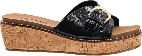 Corkys Footwear Women's Reality Wedge - A 2-inch Wedge with a Wide Band and Adjustable Buckle and Cushioned EVA Insoles for All-Day Comfort and Everyday Wear in Saudi Arabia