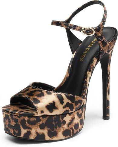 DREAM PAIRS Women’s High Platform Heels 5.75'' Stilettos Open Square Toe Heeled Sandals Ankle Strap Sexy Comfort Dress Shoes Wedding Bridal Pumps in Saudi Arabia