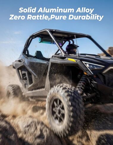 KEMIMOTO Midnight 70Gen2 28-inch 8 Speaker UTV Sound Bar, IP66 Water Resistant Golf Cart Sound Bar Speaker System with RGB, SxS Soundbar Compatible with Polaris RZR Can-Am in Kuwait