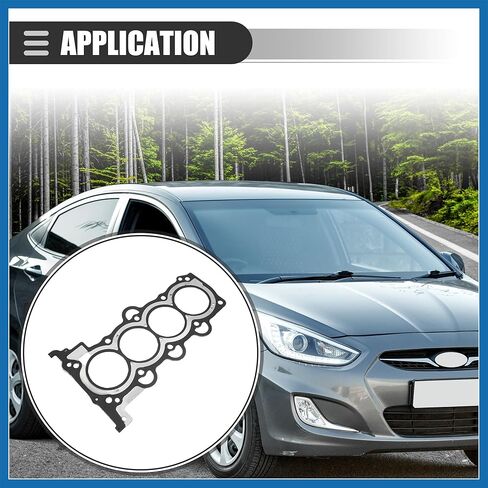 Cylinder Head Gasket, Suitable for 1.6L Engine, for Hyundai Accent 2012-2022, Metal, No.223112B003/223112B004, Brown Black Item Replacement in Saudi Arabia